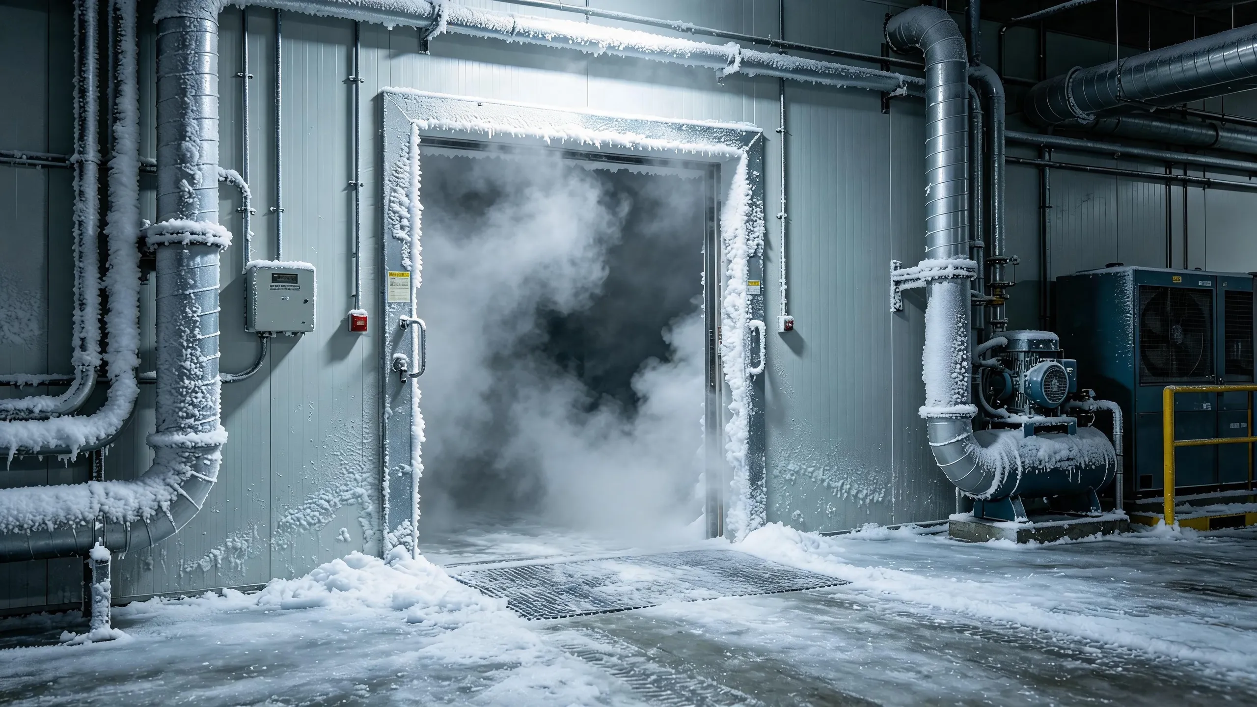 Centrifugal Air Curtains for Cold Storage: How the Air Barrier Works Frost and condensation caused by warm humid air entering a cold storage doorway